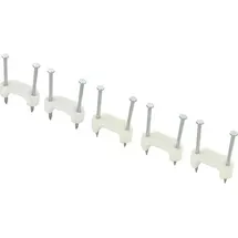 TRU Components TC-DNF17203 Nagelschellen 1593094 Bündel-Ø-Bereich 17.70mm (max) zweilaschig Weiß