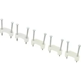 TRU Components TC-DNF17203 Nagelschellen 1593094 Bündel-Ø-Bereich 17.70mm (max) zweilaschig Weiß