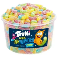 Trolli Glühwürmchen sauer gezuckerte Fruchtgummi Glühwürmchen 1050g