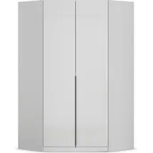 otto home Eckkleiderschrank OTTO HOME "Kleiderschrank Schrank Ankleidezimmer Schlafzimmer Garderobe AGORDO", grau (seidengrau, glas seidengrau), B:117cm H:229cm T:117cm, Holzwerkstoff, Schränke, Eckkleiderschrank, mit Glastüren, voll ausgestattet mit viel Stauraum