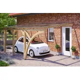 SKANHOLZ Carport Eifel 3,00 x 5,41 m unbehandelt mit Einfahrtsbogen