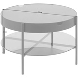 Actona Tipton Couchtisch Stahl/Glas - matt Schwarz