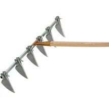 Siena Garden Rillenzieher, Verstellbarer Kopfwinkel, variabel, Einstellbarer Scharenabstand Arbeitsbreite 75 cm, 6 Scharen, Scharrenlänge 12 cm,verzinkt