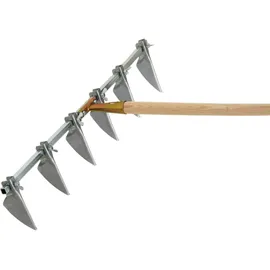 Siena Garden Rillenzieher, Verstellbarer Kopfwinkel, variabel, Einstellbarer Scharenabstand Arbeitsbreite 75 cm, 6 Scharen, Scharrenlänge 12 cm,verzinkt