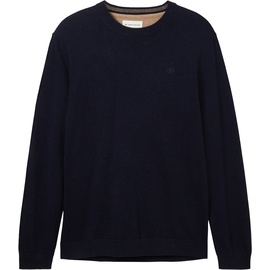 Tom Tailor 1038426 Basic Knit Pullover Knitted Navy Melange 3XL