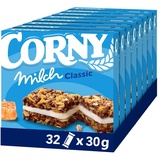 CORNY Müsliriegel Milch Classic, Milchsandwich mit Getreide und Milchcreme, 32x30g