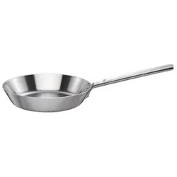 Fiskars Norden Steel Bratpfanne, unbeschichtet, Langlebige Pfanne mit einem Aluminiumkern für ein schnelles Erhitzen, 1 Bratpfanne, Durchmesser: 24 cm
