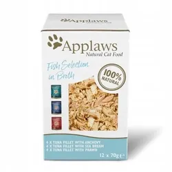 Applaws Katzendose Multipack Fischauswahl in Brühe 12x70g
