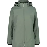 CMP Woman Long Jacket Zip Hood Detachable Damen grün