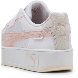 Puma Carina Street Lux Crafted Flowers Damen Plateau-Sneaker White/Rose Quartz 40