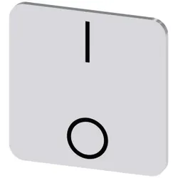Siemens 3SU19000AF810QP0 Bezeichnungsschild 22x22mm, Schild silber, Symbol: I* O (untereinander) - 10 Stück