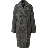 QS Karierter Oversize Mantel schwarz M
