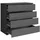 Feldmann-Wohnen Schubladenkommode 92 x 85 x 42 cm Graphit Grau