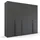 Rauch Drehtürenschrank Skat Pure 251 x 223 x 63 cm Grau