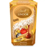 Lindt Schokolade LINDOR Kugeln Mischung | 375 g Cornet | Schokoladen-Kugeln mit zartschmelzender Füllung (Vollmilch, Weiß, Dark und Haselnuss | Pralinen-Geschenk | Schokoladen-Geschenk