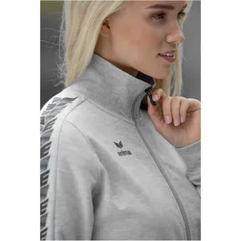 Erima Essential Team Tracktop Sweatjacke Damen hellgrau melange/slate grey 38