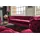 KAWOLA Sofa NARLA Chesterfield 3-Sitzer Velvet rot