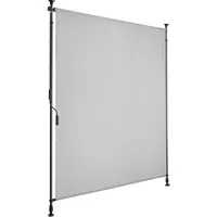 Tectake tectake® Klemmmarkise Taija mit Handkurbelhellgrau