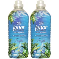 2x Lenor Weichspüler FRESH 1,4L XXL Meeresbrise + Limette 56 WL Duft Therapie