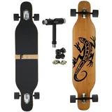 FunTomia Longboard Camber Ahornholz Longboard in 3 Flex Stufen + T-Tool, Camber Twin Tip