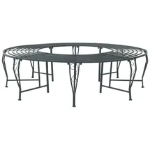 vidaXL Baumbank Ø 160 x 44 cm Grau