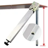ASDQWER Edelstahl DIY Möbelfüße Tischbeine,Klapp Teleskop Bar Schreibtischbeine,Push-Pull Lift Esstische Schrankbeine, 40-160 cm, Verstellbare Schutzbasis, Mit Schrauben,135cm/53.1in