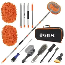 ECHOO Reinigungsset Teleskopstiel Orange/Weiß