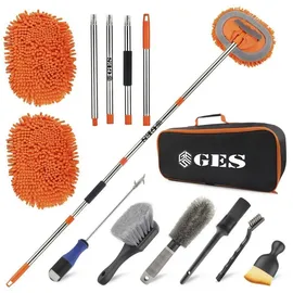ECHOO Reinigungsset Teleskopstiel Orange/Weiß