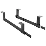 cyclingcolors 2x Kugelauszug zur Montage unter Tisch verstellbare Führungsschienen Tastaturschublade Tastaturablage vollauszüge Schubladenschienen Ausziehbare Teleskopschienen länge 350mm 15kg schwarz