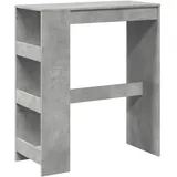 vidaXL Bartisch mit Regal Betongrau 90x40x103,5 cm Holzwerkstoff