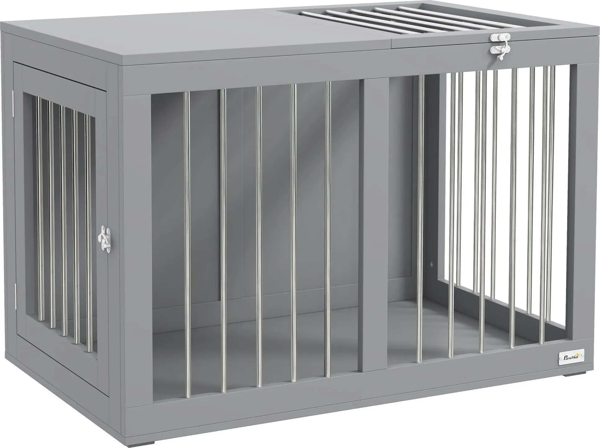 PawHut Hundebox für Zuhause, Hundehütte, für mittelgroße Hunde, Hundebox mit Türen, Hundehaus, Transportbox, 80 x 50 x 56,5 cm  Aosom