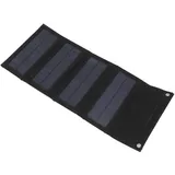 40 W Faltbares Solarpanel-Ladegerät, 4-fache Solarstrom-Ladetasche für Notfall-Aufladung, Outdoor, Camping, Wandern, Handy-Ladegerät (Black)