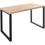 Design Laptoptisch Oak Desk Eiche Optik Vintage Gestell Eisen Schwarz Schreibtisch Konsolentisch Büro Tisch