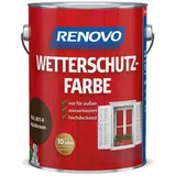 RENOVO Wetterschutzfarbe seidenglänzend, sepiabraun RAL 8014