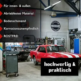 PRIOstahl Transportrollen Rollen 2 Bockrollen + 2 Lenkrollen mit Bremse Schwarz