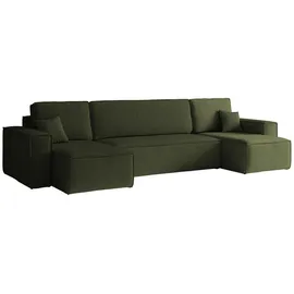 kaiser möbel Ecksofa mit schlaffunktion und bettkasten, Couch U-form BEST stoff Verita, Schlaffunktion, Bettzeugaufbewahrung, komfortabel grün