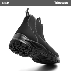 Tricetops Sicherheitsschuhe S3 Stahlkapp SRC Wasserdicht Damen Arbeitsschuhe Chelsea Boot Gr.40 - 40