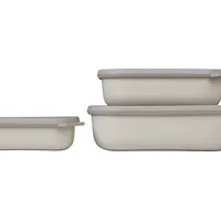 Mepal Cirqula rechteckig nordic white 0,5 l 3-teilig