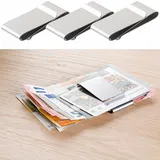 Pearl 3er-Set Elegante Doppel-Geldschein-Klammern aus rostfreiem Edelstahl