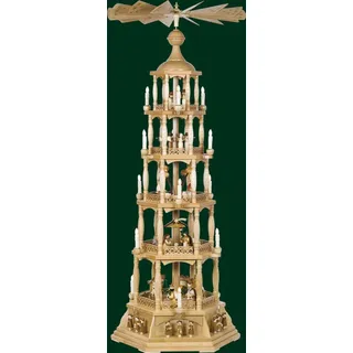 Tischpyramide Christi Geburt el.Betrieben Seiffen  Pyramide Erzgebirge NEU 14760