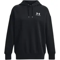 Under Armour Essential OverSized Fleece Hoodie Damen 001 black/white XS