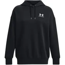 Under Armour Essential OverSized Fleece Hoodie Damen 001 black/white XS