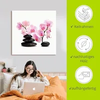 ARTland Artland, Bilder, Schwarze Steine und pinke Orchidee T6BI