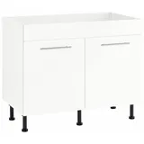 WIHO KÜCHEN Spülenschrank Ela 100 x 58 x 86,5 cm Weiß