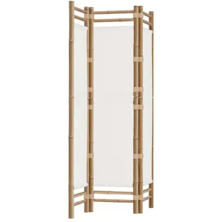 vidaXL 3-tlg. Paravent Faltbar 120 cm Bambus und Canvas