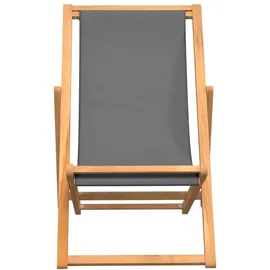vidaXL Gartenstuhl Liegestuhl 56 x 105 x 96 cm grau
