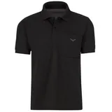 Trigema Poloshirt Polohemd mit Brusttasche«, Gr. 5XL, schwarz , 22219810-5XL