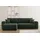kaiser möbel Ecksofa mit Schlaffunktion L-förmiges Sofa Capri Stoff Poso Grün Links