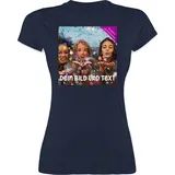 Shirt Damen - Foto eigenem - Fotogeschenk I Geschenk Bild personalisiert I Geschenk mit Bild I Custom Photo - S - Navy Blau - selber Bedruckte t-Shirts muttertagsgeschenk Tshirt selbst drucken Druck - S