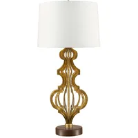 Elstead Lighting Tischlampe Beistelllampe Wohnzimmerlampe Stahl Creme Gold H